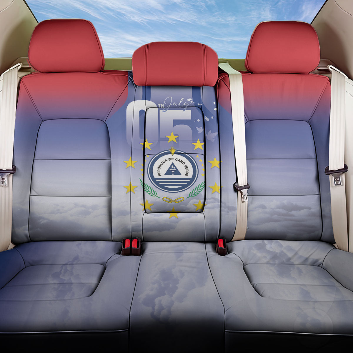 Cape Verde July 5th Back Car Seat Cover Happy Independence Day