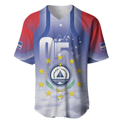 Cape Verde July 5th Baseball Jersey Happy Independence Day