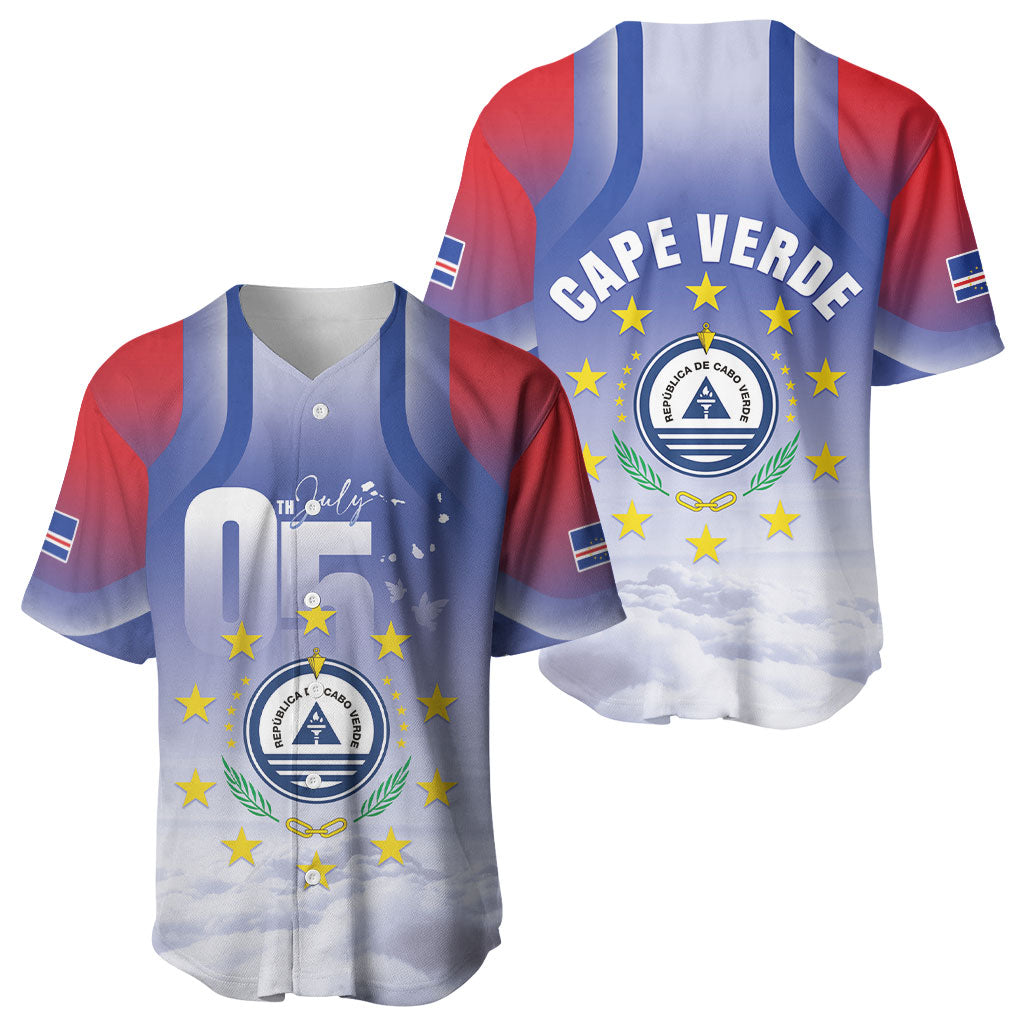 Cape Verde July 5th Baseball Jersey Happy Independence Day