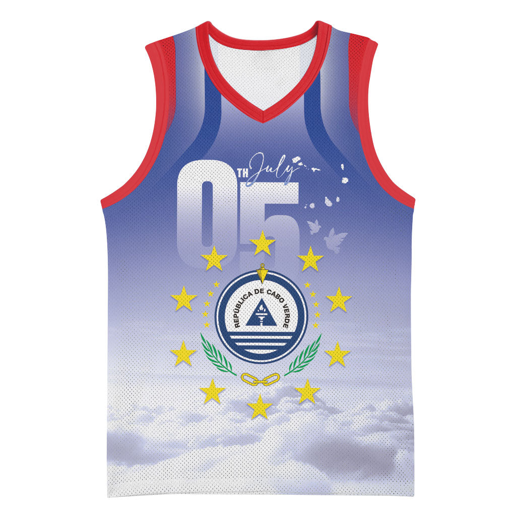 Cape Verde July 5th Basketball Jersey Happy Independence Day