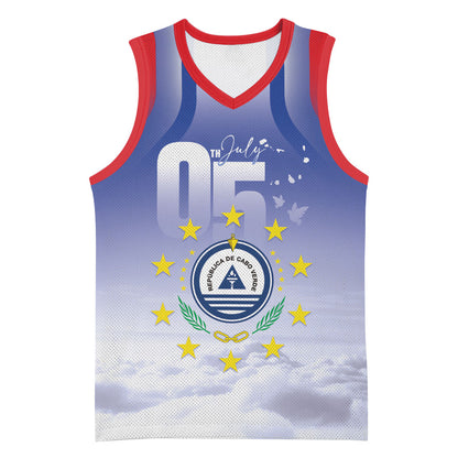 Cape Verde July 5th Basketball Jersey Happy Independence Day