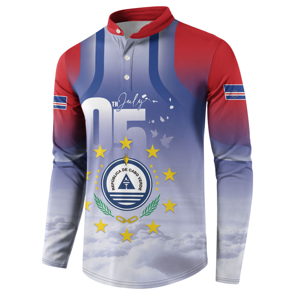 Cape Verde July 5th Button Sweatshirt Happy Independence Day