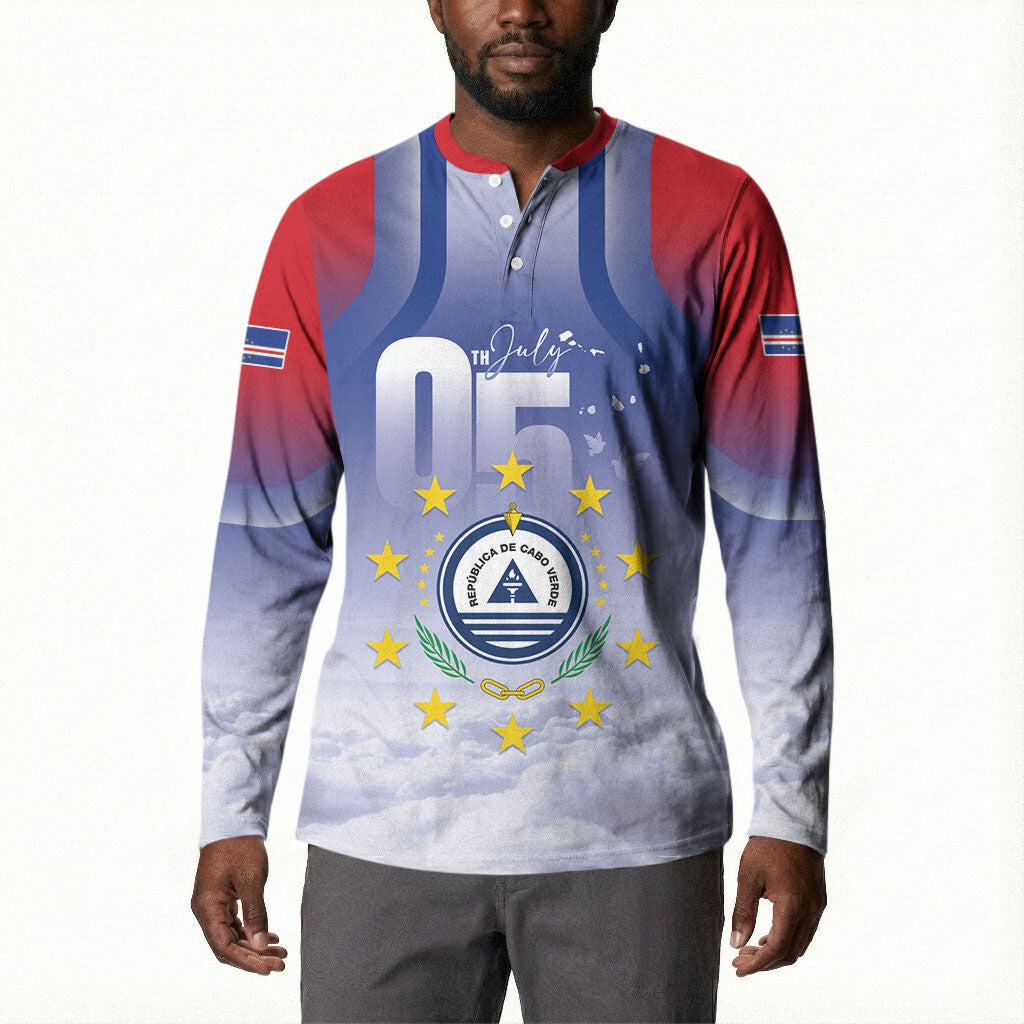 Cape Verde July 5th Button Sweatshirt Happy Independence Day