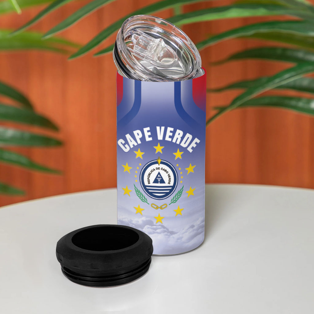 Cape Verde July 5th 4 in 1 Can Cooler Tumbler Happy Independence Day