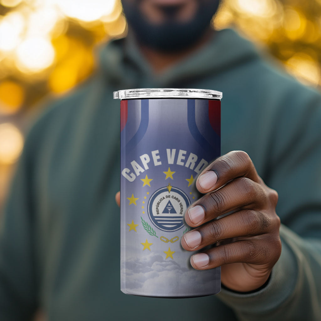 Cape Verde July 5th 4 in 1 Can Cooler Tumbler Happy Independence Day