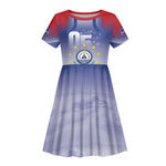 Cape Verde July 5th Kid Short Sleeve Dress Happy Independence Day