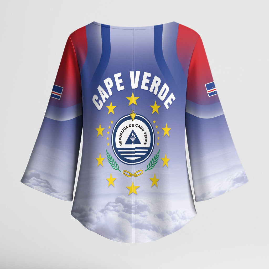 Cape Verde July 5th Kimono Sleeve Blouse Happy Independence Day