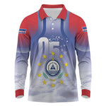 Cape Verde July 5th Long Sleeve Polo Shirt Happy Independence Day