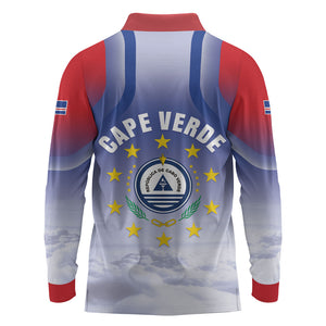 Cape Verde July 5th Long Sleeve Polo Shirt Happy Independence Day