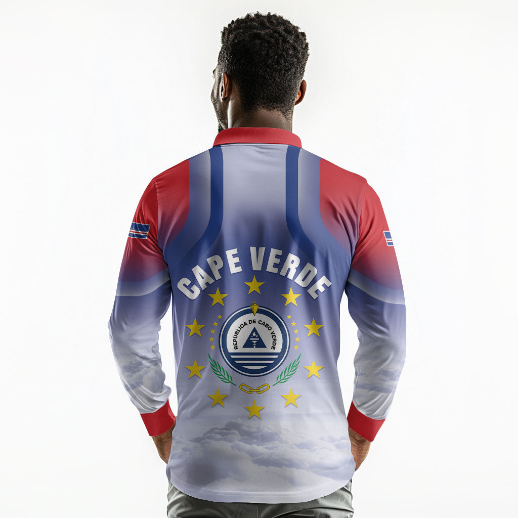 Cape Verde July 5th Long Sleeve Polo Shirt Happy Independence Day
