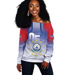 Cape Verde July 5th Off Shoulder Sweater Happy Independence Day