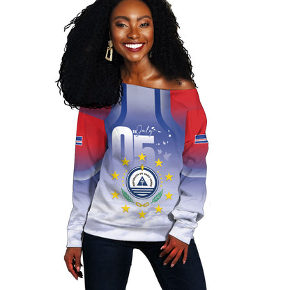 Cape Verde July 5th Off Shoulder Sweater Happy Independence Day