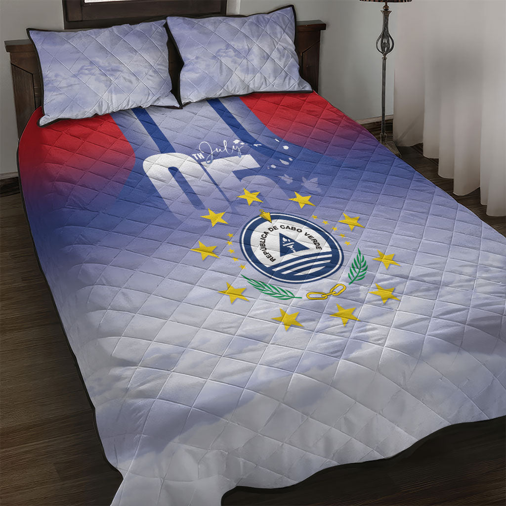 Cape Verde July 5th Quilt Bed Set Happy Independence Day