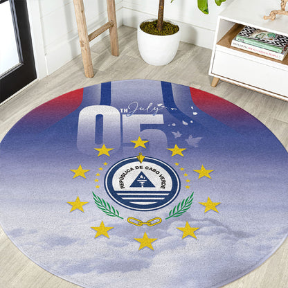 Cape Verde July 5th Round Carpet Happy Independence Day