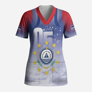 Cape Verde July 5th Scrub Top Happy Independence Day