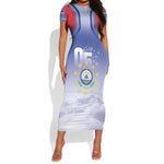 Cape Verde July 5th Short Sleeve Bodycon Dress Happy Independence Day