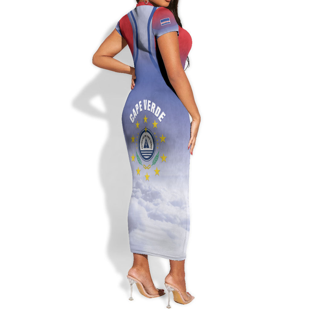 Cape Verde July 5th Short Sleeve Bodycon Dress Happy Independence Day