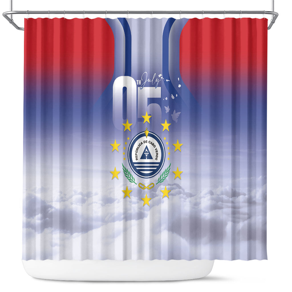 Cape Verde July 5th Shower Curtain Happy Independence Day