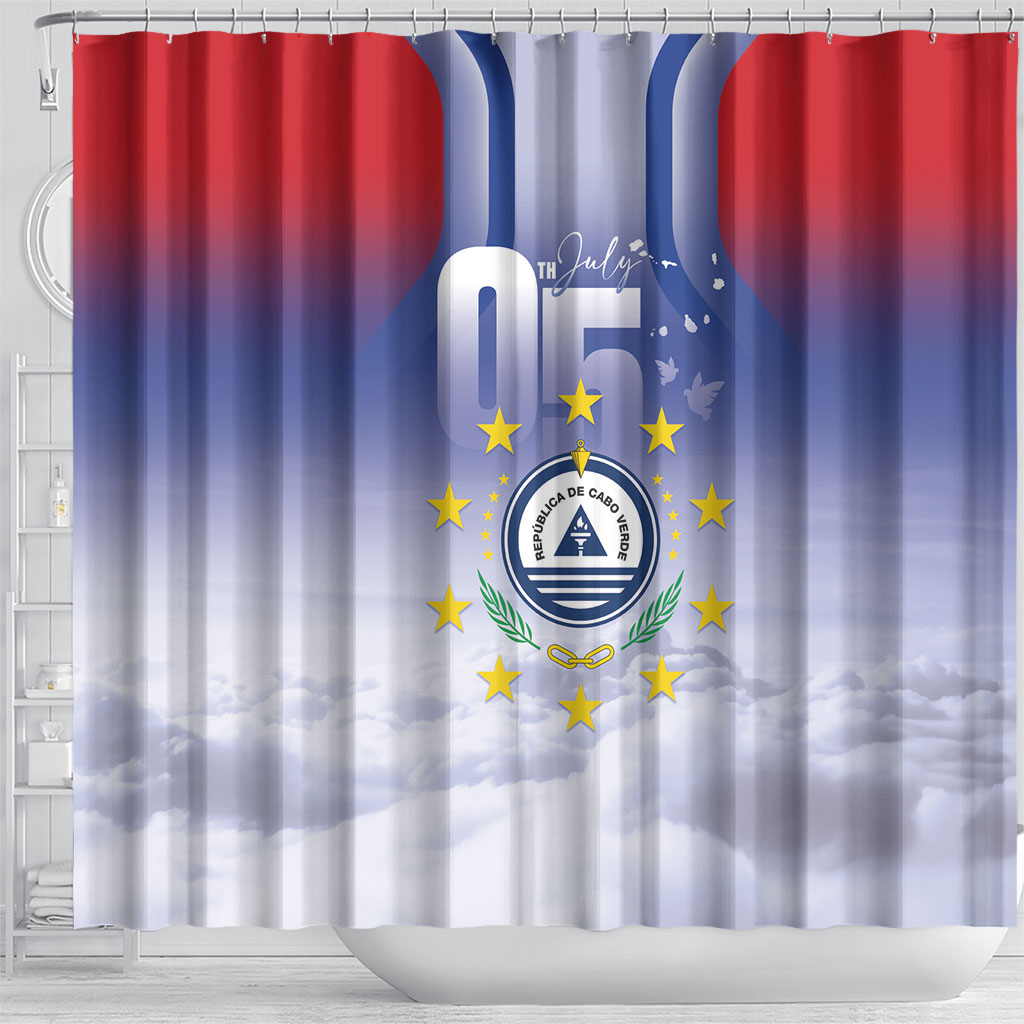 Cape Verde July 5th Shower Curtain Happy Independence Day