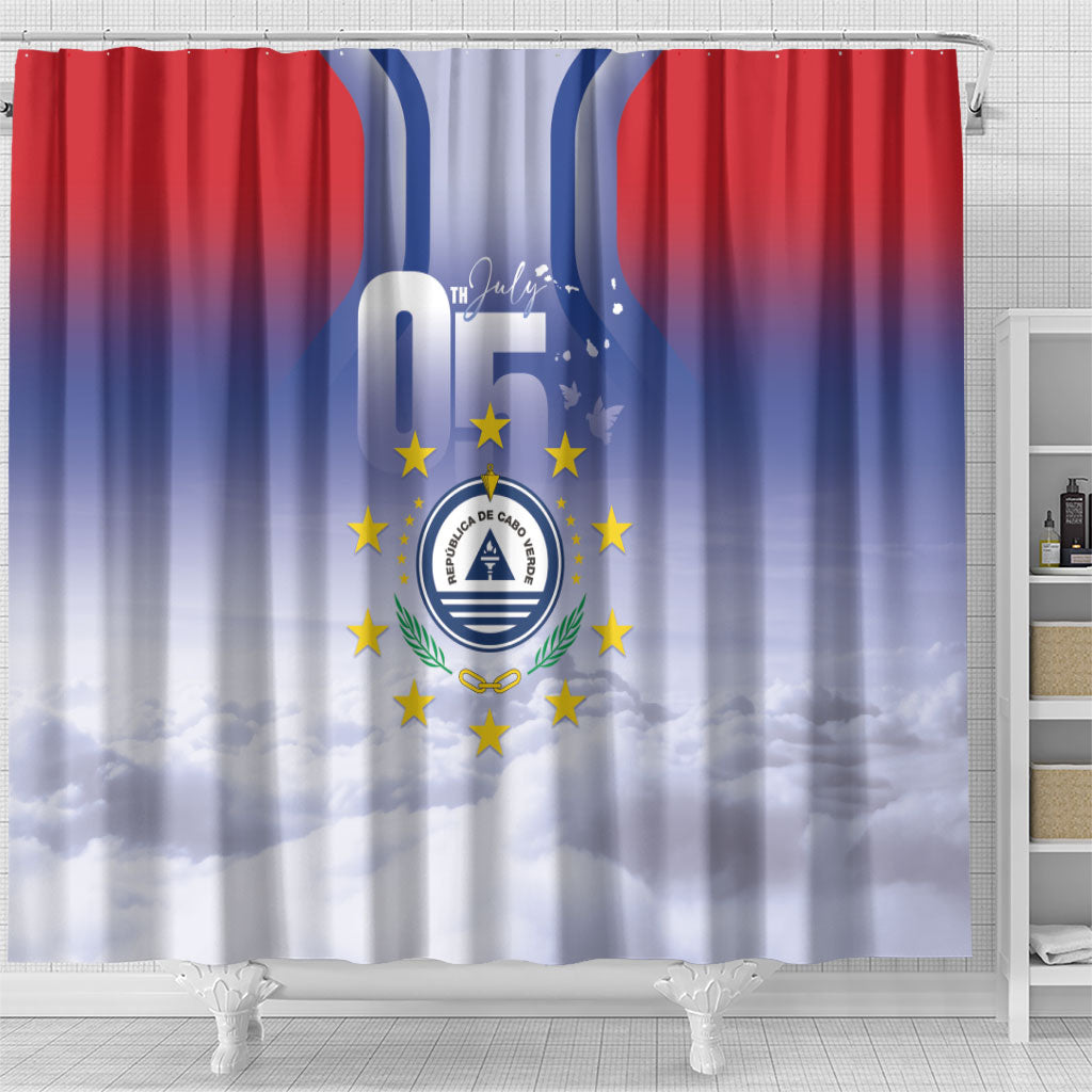 Cape Verde July 5th Shower Curtain Happy Independence Day