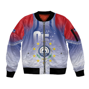 Cape Verde July 5th Sleeve Zip Bomber Jacket Happy Independence Day
