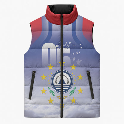 Cape Verde July 5th Sleeveless Puffer Jacket Happy Independence Day