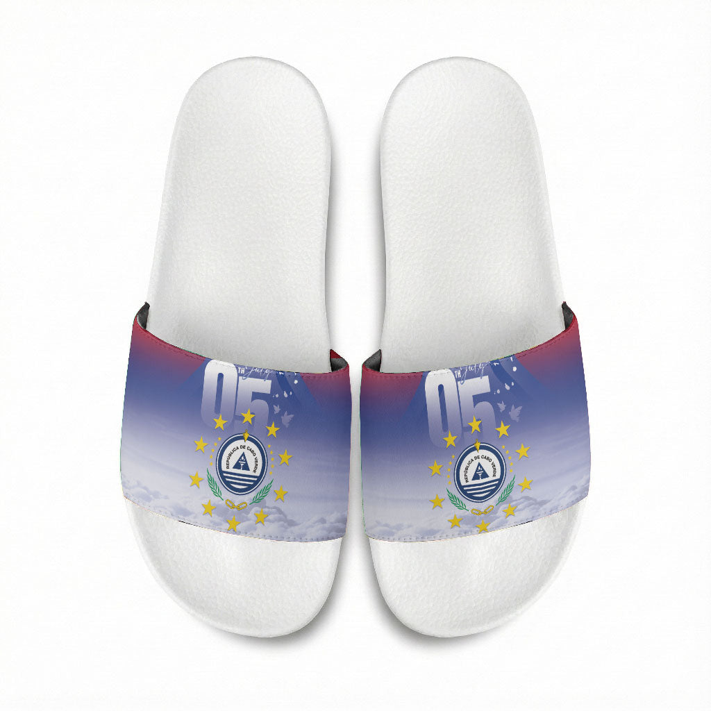 Cape Verde July 5th Slide Sandals Happy Independence Day