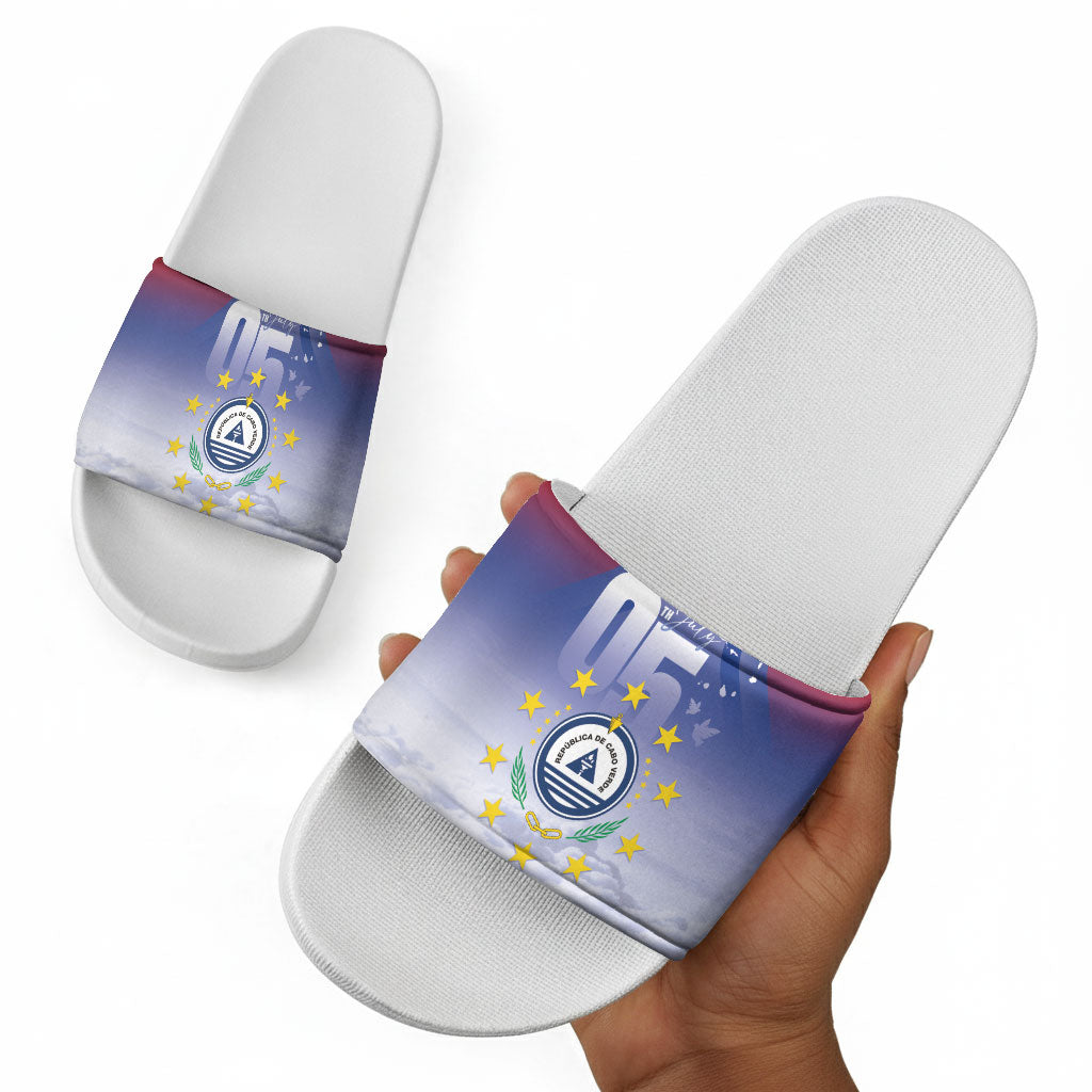 Cape Verde July 5th Slide Sandals Happy Independence Day