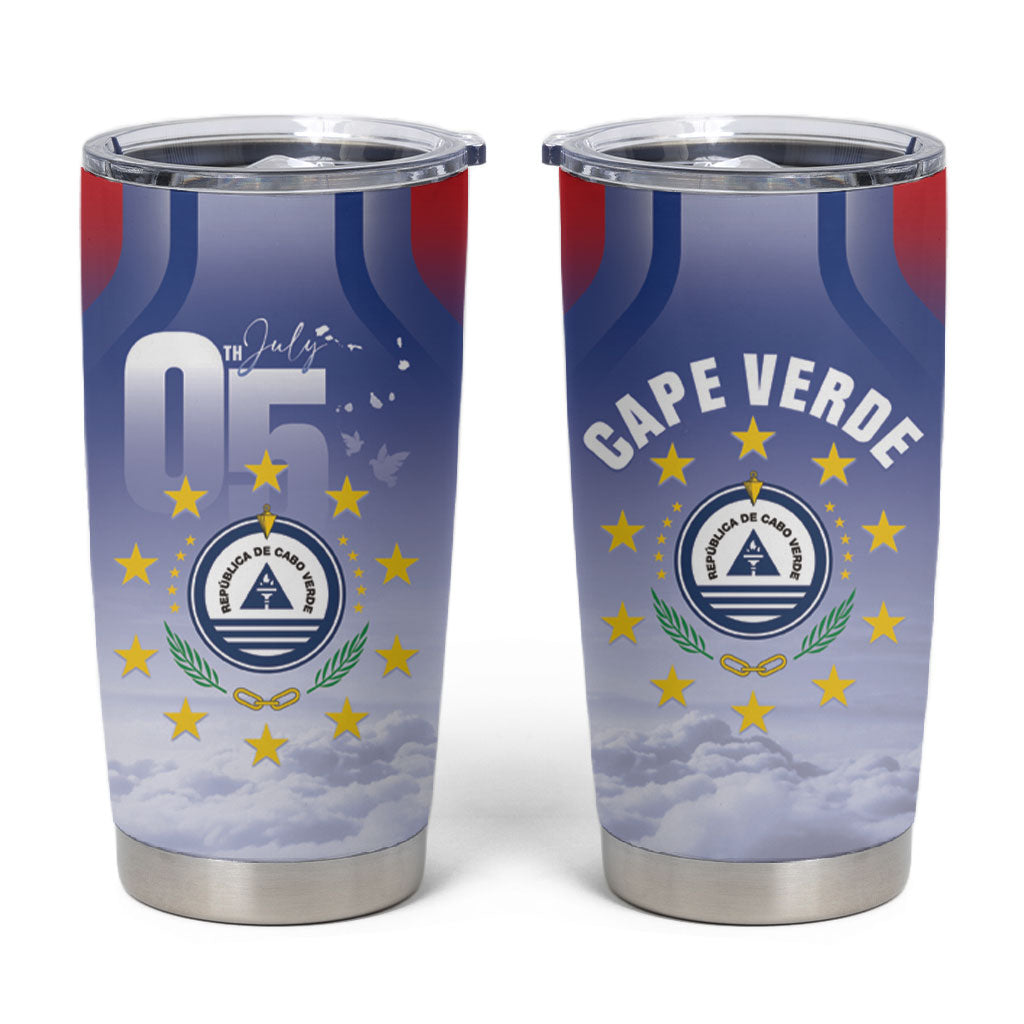 Cape Verde July 5th Tumbler Cup Happy Independence Day