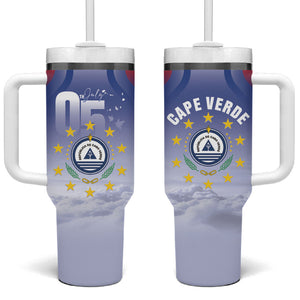Cape Verde July 5th Tumbler With Handle Happy Independence Day