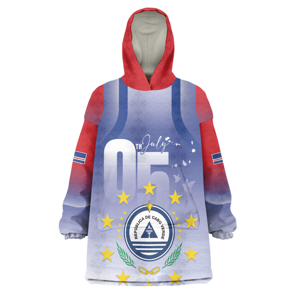 Cape Verde July 5th Wearable Blanket Hoodie Happy Independence Day