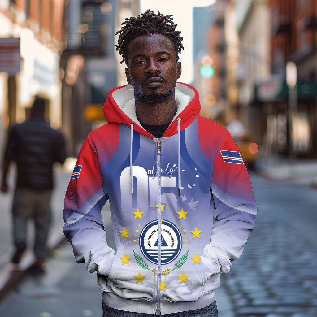 Cape Verde July 5th Zip Hoodie Happy Independence Day
