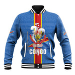 DR Congo Independence Day Baseball Jacket Leopard Pattern With Coat Of Arms