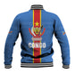 DR Congo Independence Day Baseball Jacket Leopard Pattern With Coat Of Arms