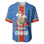 DR Congo Independence Day Baseball Jersey Leopard Pattern With Coat Of Arms