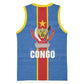 DR Congo Independence Day Basketball Jersey Leopard Pattern With Coat Of Arms