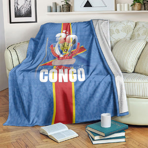DR Congo Independence Day Blanket Leopard Pattern With Coat Of Arms