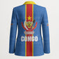 DR Congo Independence Day Blazer Leopard Pattern With Coat Of Arms