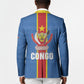 DR Congo Independence Day Blazer Leopard Pattern With Coat Of Arms