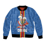DR Congo Independence Day Bomber Jacket Leopard Pattern With Coat Of Arms