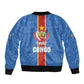 DR Congo Independence Day Bomber Jacket Leopard Pattern With Coat Of Arms