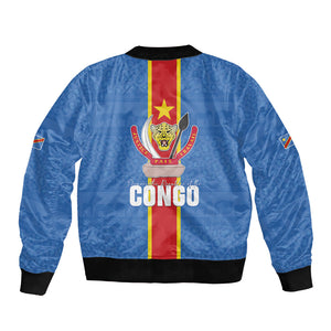 DR Congo Independence Day Bomber Jacket Leopard Pattern With Coat Of Arms