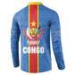 DR Congo Independence Day Button Sweatshirt Leopard Pattern With Coat Of Arms