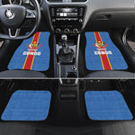 DR Congo Independence Day Car Mats Leopard Pattern With Coat Of Arms