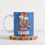 DR Congo Independence Day Ceramic Mug Leopard Pattern With Coat Of Arms