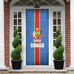 DR Congo Independence Day Door Cover Leopard Pattern With Coat Of Arms