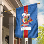 DR Congo Independence Day Garden Flag Leopard Pattern With Coat Of Arms