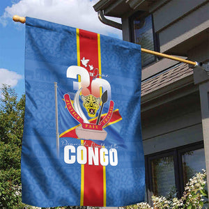 DR Congo Independence Day Garden Flag Leopard Pattern With Coat Of Arms