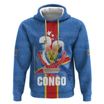 DR Congo Independence Day Hoodie Leopard Pattern With Coat Of Arms