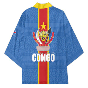 DR Congo Independence Day Kimono Leopard Pattern With Coat Of Arms